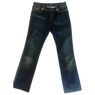 Pre-owned Roberto Cavalli Straight Jeans In Blue