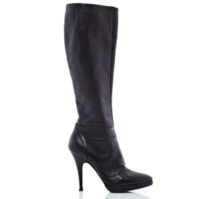 Pre-owned Giuseppe Zanotti Black Leather Boots