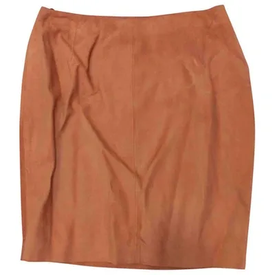 Pre-owned Loewe Mini Skirt In Brown