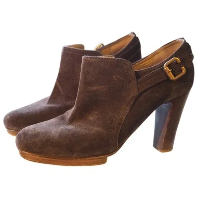 Pre-owned Chloé Ankle Boots In Brown