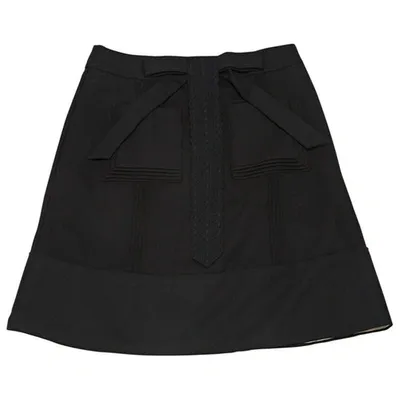 Pre-owned Red Valentino Black Wool Skirt