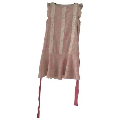 Pre-owned Red Valentino Beige Silk Dress