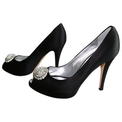 Pre-owned Giuseppe Zanotti Cloth Heels In Black