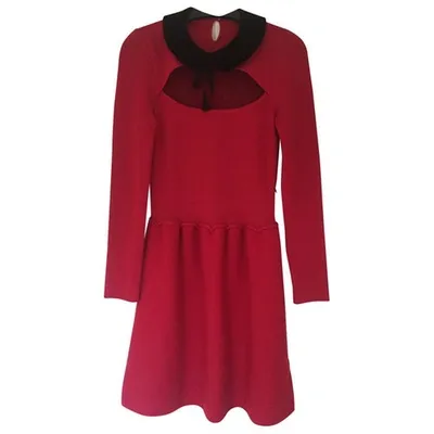 Pre-owned Red Valentino Pink Wool Dress