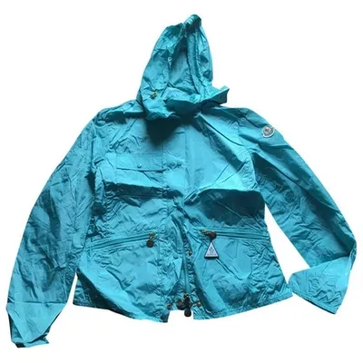 Pre-owned Moncler Jacket In Turquoise