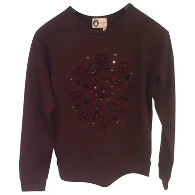 Pre-owned Lanvin Burgundy Cotton Knitwear