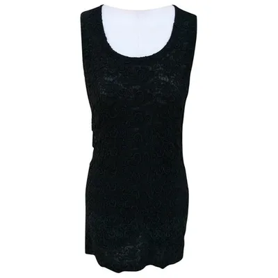 Pre-owned Versace Mini Dress In Black