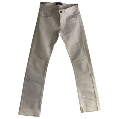 Pre-owned Golden Goose Straight Jeans In White