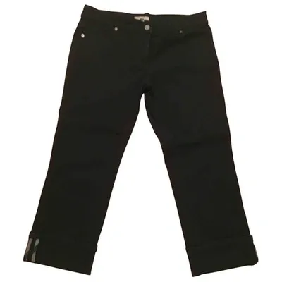 Pre-owned Burberry Black Cotton Jeans