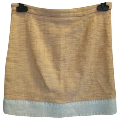 Pre-owned Bally Mini Skirt In Ecru