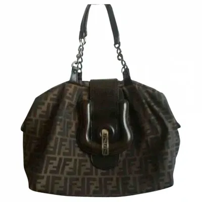 Pre-owned Fendi Cloth Bag In Brown