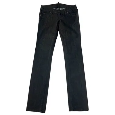 Pre-owned Dsquared2 Straight Jeans In Black