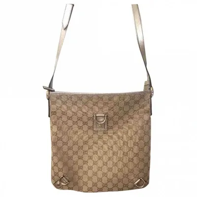 Pre-owned Gucci Cloth Handbag In Beige