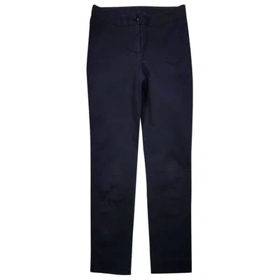 Pre-owned Red Valentino Black Cotton Trousers