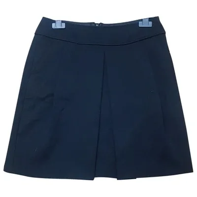 Pre-owned Max Mara Wool Mini Skirt In Black