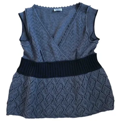 Pre-owned Philosophy Di Alberta Ferretti Wool Top In Anthracite