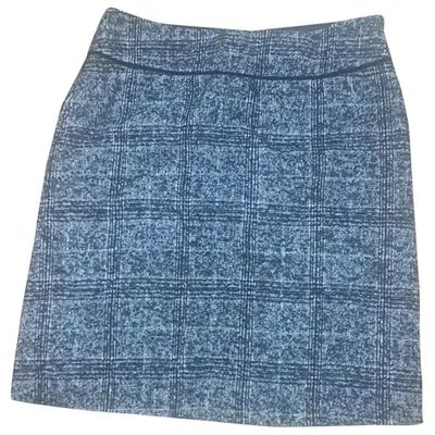 Pre-owned Max Mara Wool Mini Skirt In Multicolour