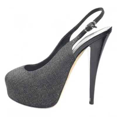 Pre-owned Giuseppe Zanotti Cloth Heels In Black