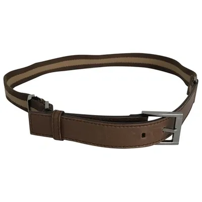 Pre-owned Gucci Cloth Belt In Brown