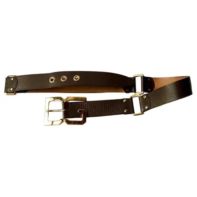 Pre-owned Dolce & Gabbana Leather Belt In Brown