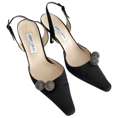 Pre-owned Jimmy Choo Cloth Heels In Black