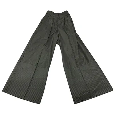 Pre-owned Max Mara Trousers In Green