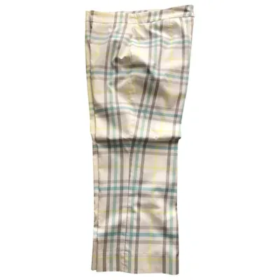 Pre-owned Burberry Short Pants In White