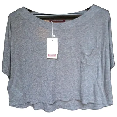 Pre-owned Comptoir Des Cotonniers Grey Cotton Top