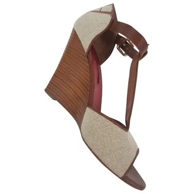 Pre-owned Carolina Herrera Cloth Sandals In Multicolour