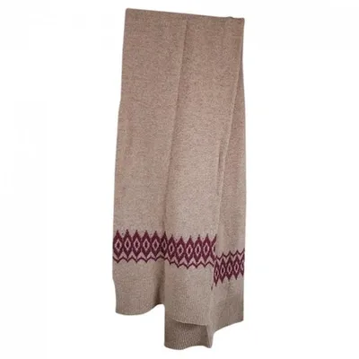 Pre-owned Stella Forest Wool Scarf In Beige