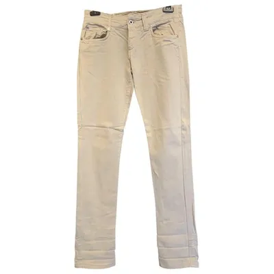 Pre-owned Dondup Straight Jeans In Beige