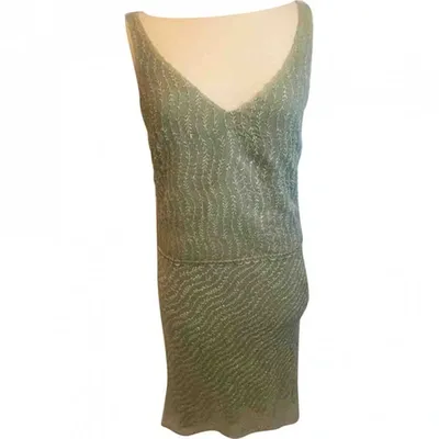 Pre-owned Cynthia Rowley Glitter Dress In Green