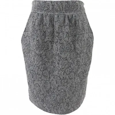 Pre-owned Red Valentino Grey Wool Skirt