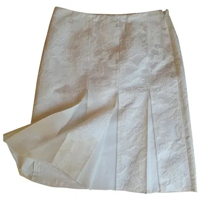 Pre-owned Valentino Ecru Skirt