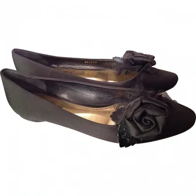 Pre-owned Louis Vuitton Black Ballet Flats