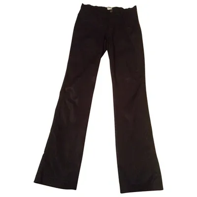 Pre-owned Moschino Straight Pants In Black