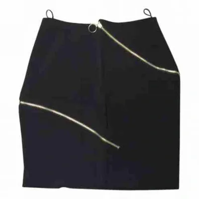 Pre-owned Moschino Zippered Skirt In Black