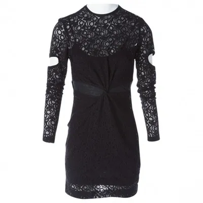 Pre-owned Preen By Thornton Bregazzi Mini Dress In Black