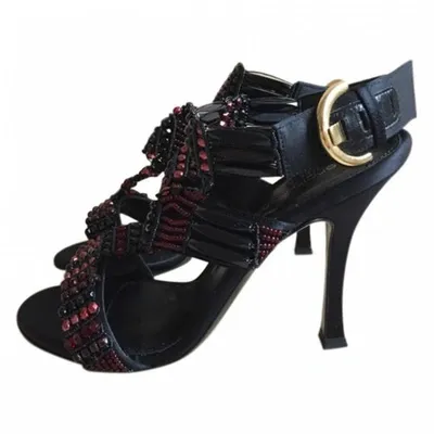 Pre-owned Sergio Rossi Sandal In Black