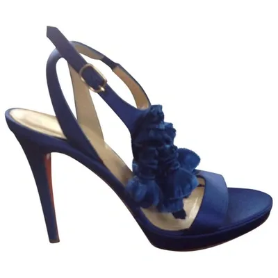 Pre-owned Versace Heels In Blue