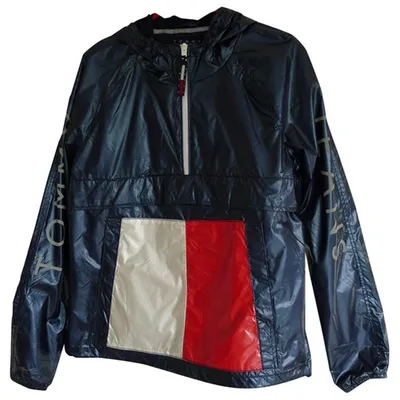 Pre-owned Tommy Hilfiger Biker Jacket In Blue