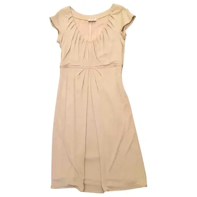 Pre-owned Moschino Mid-length Dress In Beige