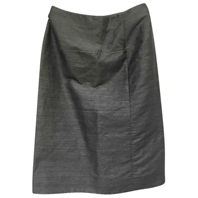 Pre-owned Marni Linen Mid-length Skirt In Grey