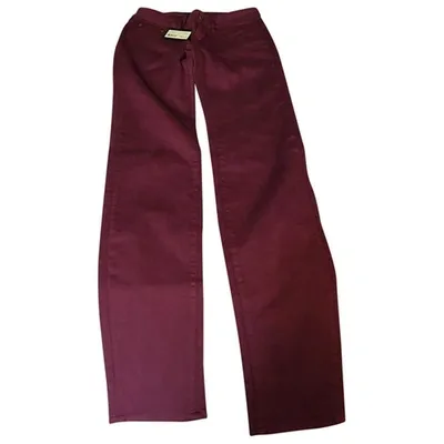 Pre-owned The Kooples Slim Pants In Purple