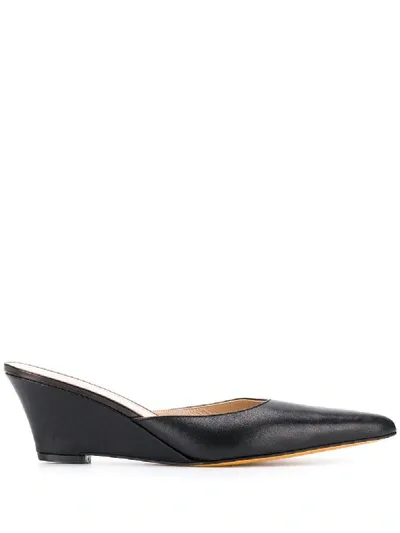 Maryam Nassir Zadeh Pointed Toe Mules In Black