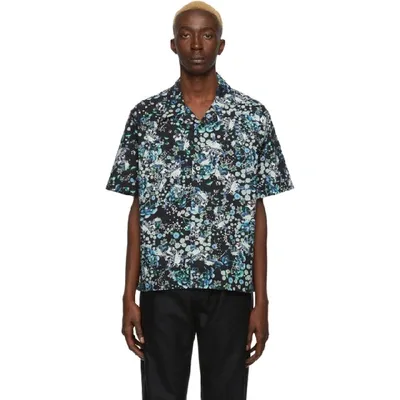 Givenchy Hawaii Floral Short Sleeve Button-up Camp Shirt In Blue