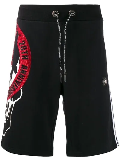 Philipp Plein 20th Anniversary Jogging Shorts In Black