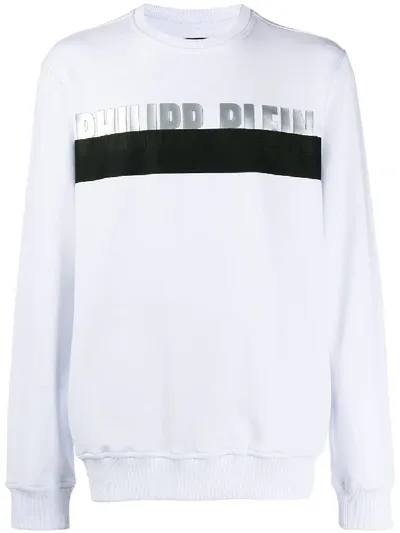 Philipp Plein Logo Printed Sweatshirt In White