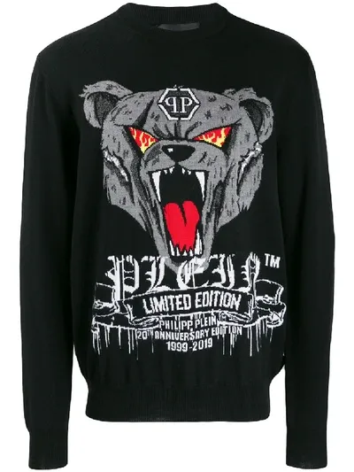 Philipp Plein Teddy Bear Pullover Sweatshirt In Black