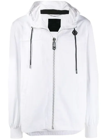 Philipp Plein P.l.n. Hooded Jacket In White